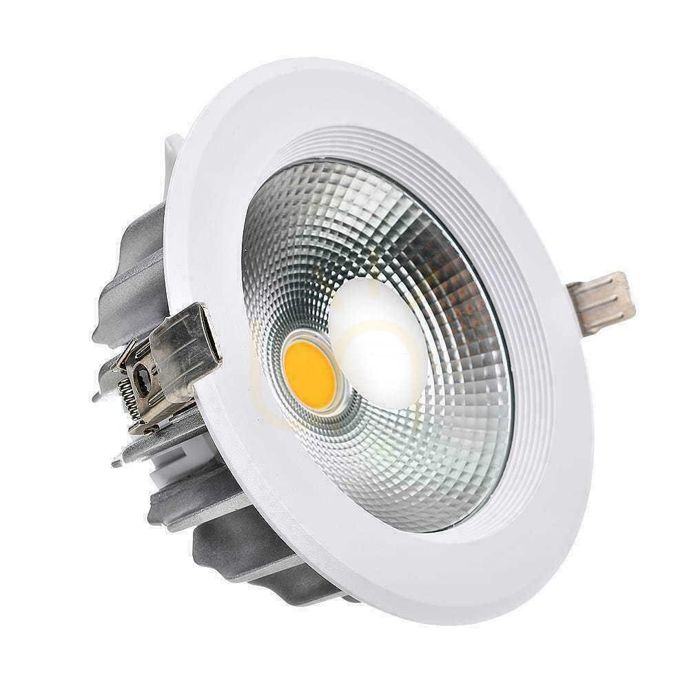 Kontrola LED V-TAC 30W COB Downlight 120Lm/W VT-26301 4000K 3100lm. LED V-TAC 30W COB Downlight 120Lm/W VT-26301 4000K 3100lm.