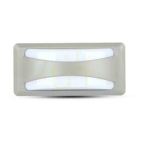 Kontrola V-TAC 12W LED nástěnné svítidlo šedé IP65 VT-8058 4000K 1160lm
