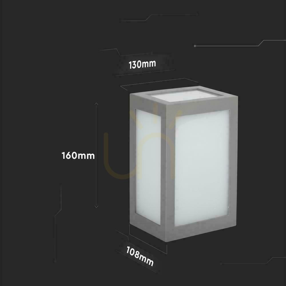 Kontrola V-TAC 12W LED nástěnné svítidlo IP65 Grey VT-822 4000K 1350lm V-TAC 12W LED nástěnné svítidlo IP65 Grey VT-822 4000K 1350lm