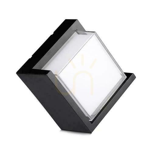 Kontrola V-TAC 12W LED nástěnné svítidlo IP65 Black Square VT-827 3000K 1160lm