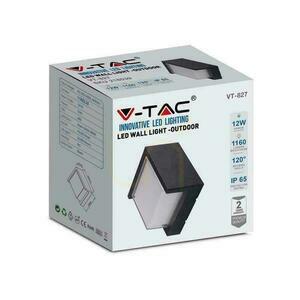 V-TAC 12W LED nástěnné svítidlo IP65 Black Square VT-827 4000K 1160lm small 4