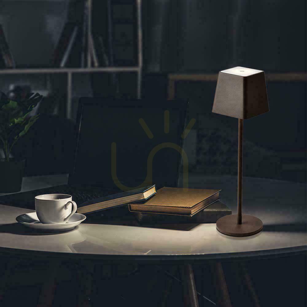 Zobrazit V-TAC 2W LED nabíjecí stmívatelná lampa na noční stolek IP54 Bronze Corten VT-7563 3000K 200lm V-TAC 2W LED nabíjecí stmívatelná lampa na noční stolek IP54 Bronze Corten VT-7563 3000K 200lm