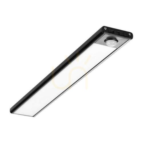 Kontrola V-TAC 2W LED svítidlo pod skříňku černé Senzor pohybu Nabíjení přes USB 40cm VT-8142 3000K 160lm
