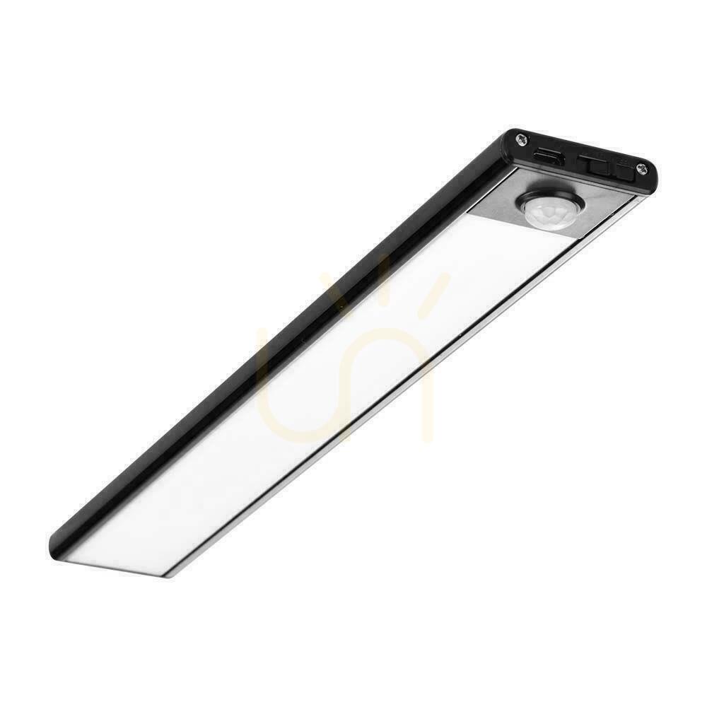Pohled V-TAC 2W LED svítidlo pod skříňku černé Senzor pohybu Nabíjení přes USB 40cm VT-8142 3000K 160lm V-TAC 2W LED svítidlo pod skříňku černé Senzor pohybu Nabíjení přes USB 40cm VT-8142 3000K 160lm