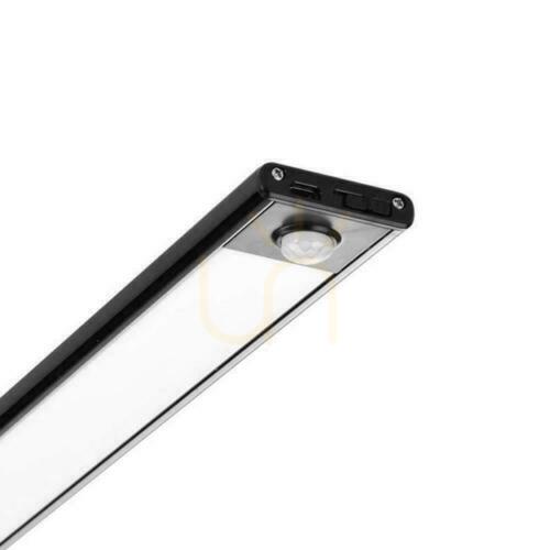 Kontrola Černé dobíjecí LED svítidlo pod skříňku V-TAC VT-8143 60 cm s PIR čidlem
