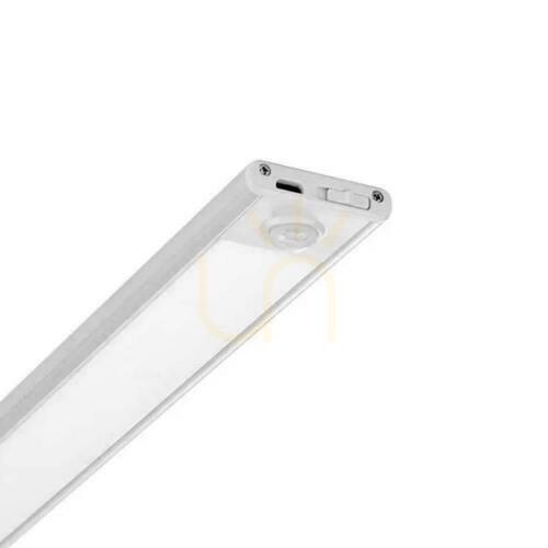 Kontrola V-TAC 2,5W LED svítidlo pod skříňku Stříbrné Senzor pohybu Nabíjení přes USB 60cm VT-8143 3000K 260lm