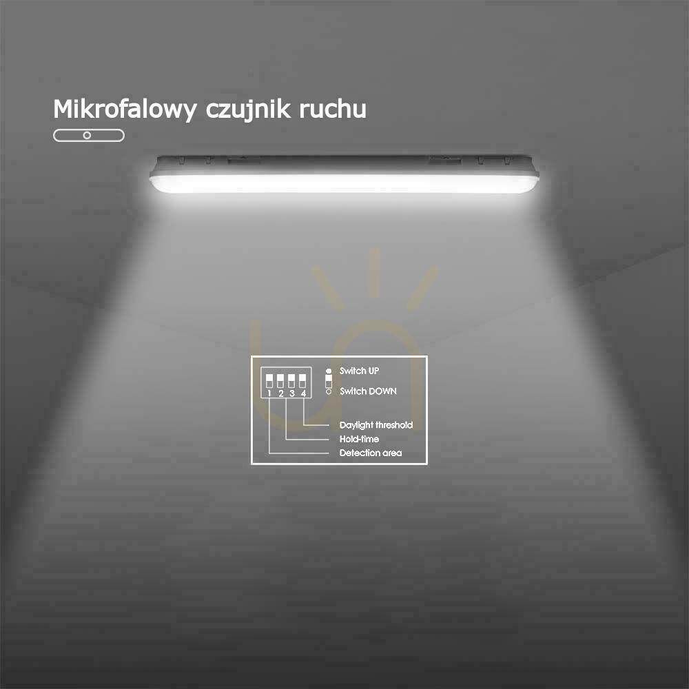 Kontrola Hermetické LED svítidlo V-TAC SAMSUNG CHIP 36W 120cm 120Lm/W ML SS Clip Motion Sensor VT-120136S 4000K 4320lm Záruka 3 roky Hermetické LED svítidlo V-TAC SAMSUNG CHIP 36W 120cm 120Lm/W ML SS Clip Motion Sensor VT-120136S 4000K 4320lm Záruka 3 roky