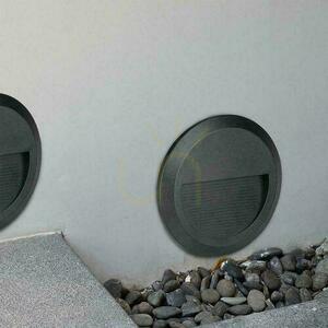 2W LED svítidlo V-TAC pro schodiště černé kulaté 230V IP65 VT-1142 3000K 80lm small 7