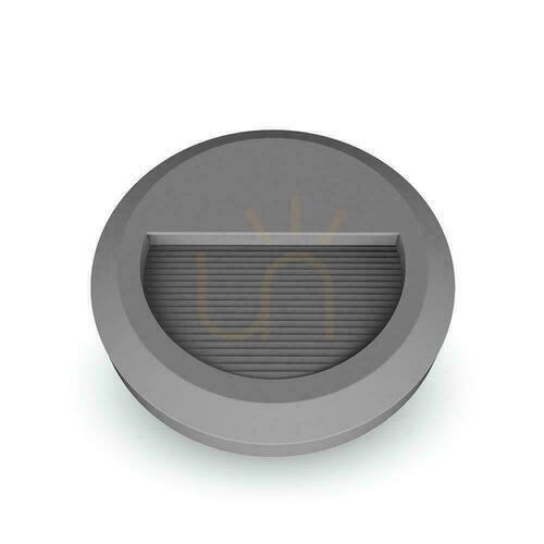 Kontrola 2W LED V-TAC šedé kulaté schodišťové svítidlo 230V IP65 VT-1142 3000K 80lm