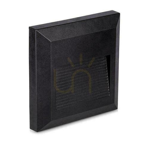 Kontrola 2W LED V-TAC schodišťové svítidlo Black Square 230V IP65 VT-1152 3000K 70lm