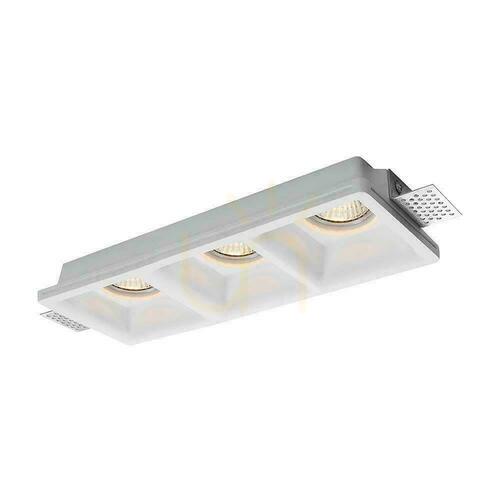 Kontrola Sádrové zápustné svítidlo V-TAC VT-11003, 3 × GU10, bílé, 280 × 100 mm