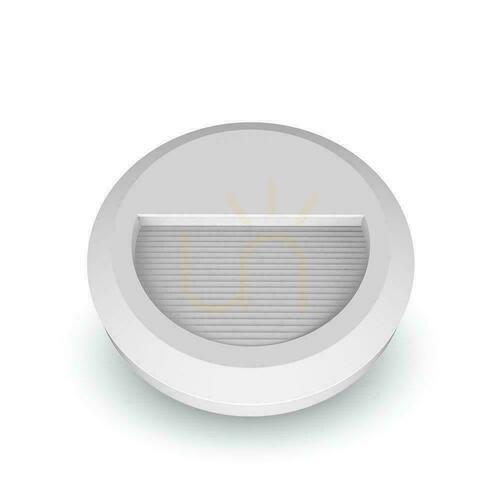 Kontrola 2W LED svítidlo V-TAC pro schodiště bílé kulaté 230V IP65 VT-1142 3000K 80lm
