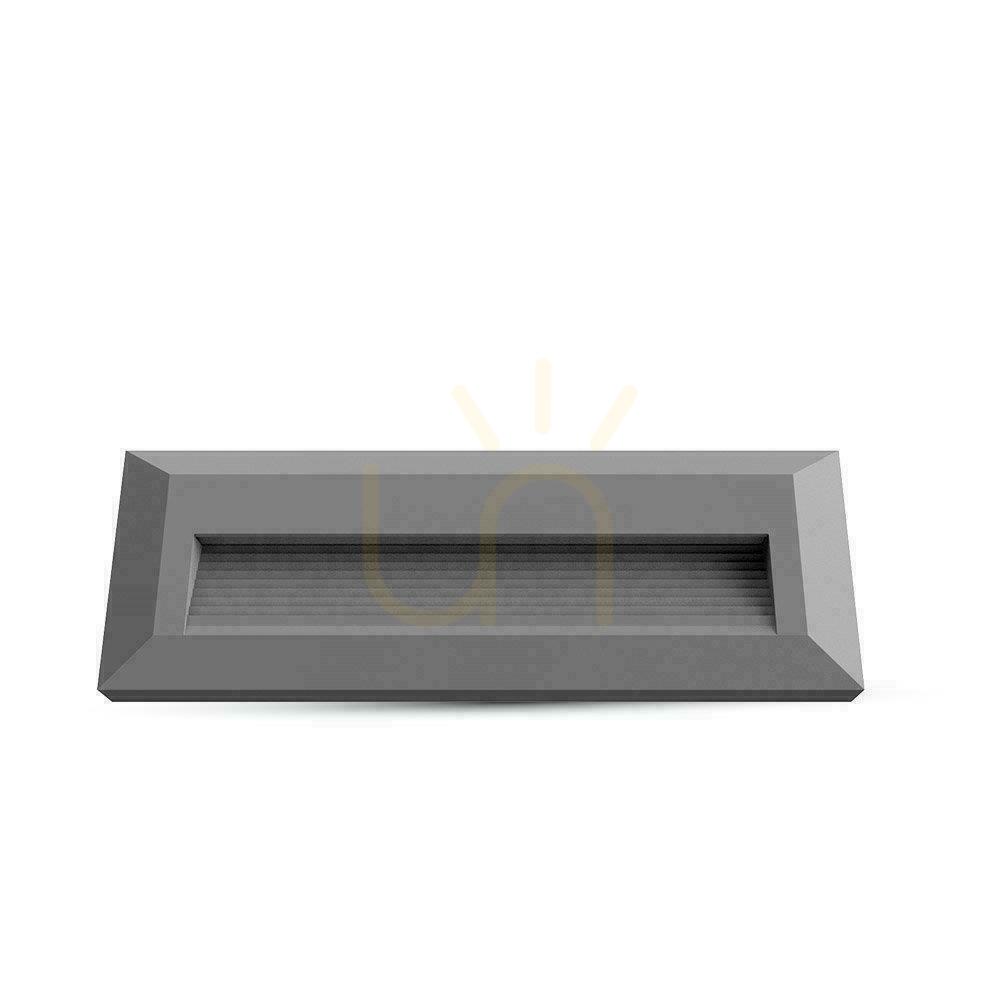 Kontrola 3W LED V-TAC schodišťové svítidlo šedý obdélník 230V IP65 VT-1162 4000K 110lm 3W LED V-TAC schodišťové svítidlo šedý obdélník 230V IP65 VT-1162 4000K 110lm