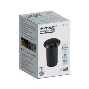 V-TAC 1W LED zahradní stropní svítidlo pro montáž na zem černé 4stranné IP67 VT-1171 3000K 50lm small 2