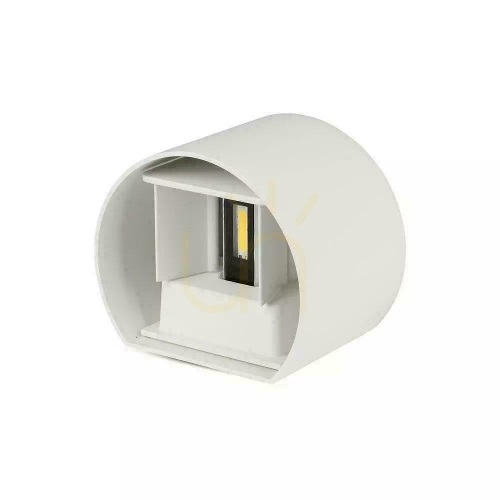 Náhled Nástěnné svítidlo 6W V-TAC Horní spodní nastavitelná bílá kulatá IP65 Bridgelux VT-756-W 3000K 700lm Nástěnné svítidlo 6W V-TAC Horní spodní nastavitelná bílá kulatá IP65 Bridgelux VT-756-W 3000K 700lm
