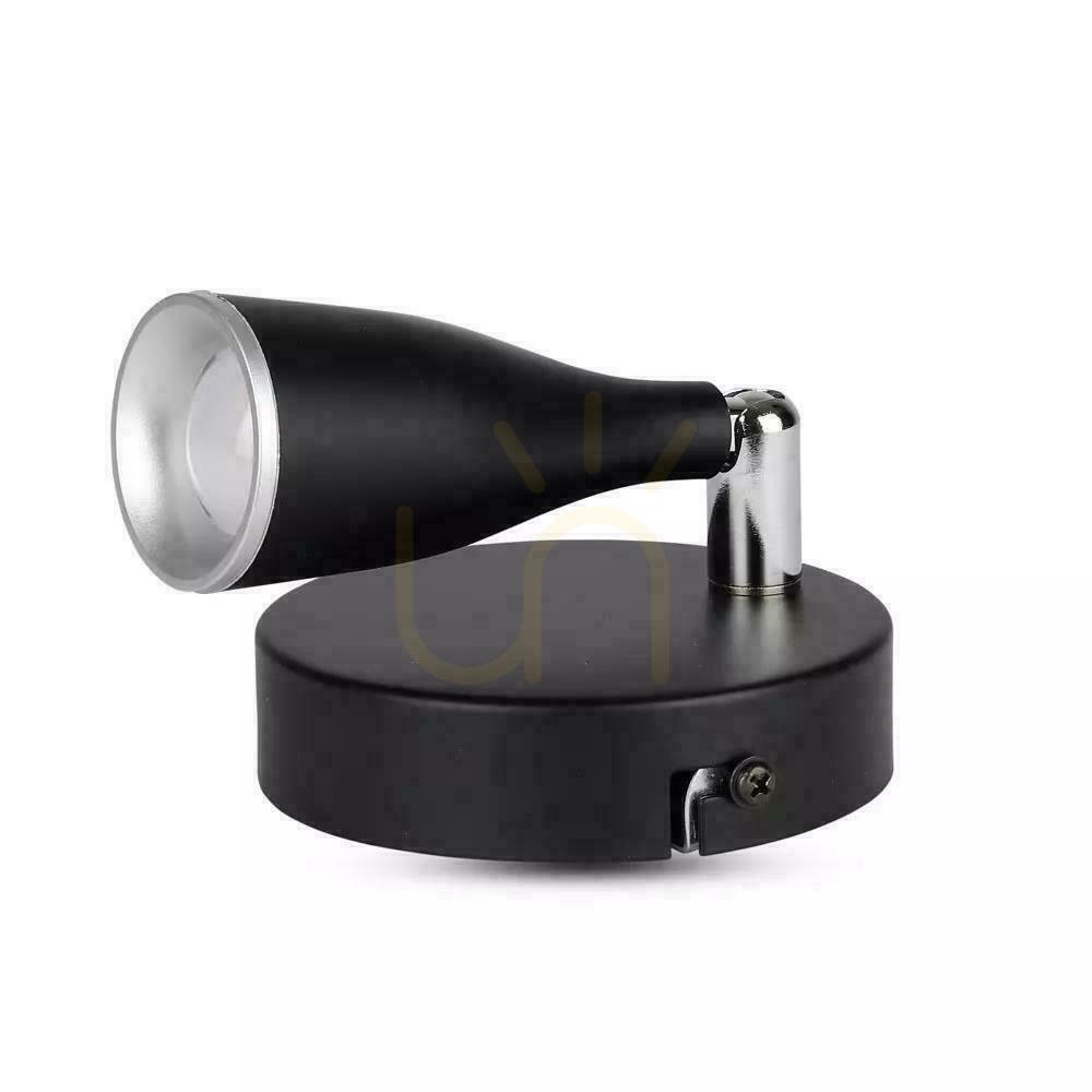 Pohled Nástěnná lampa V-TAC 4,5W LED černá VT-805 3000K 420lm Záruka 3 roky Nástěnná lampa V-TAC 4,5W LED černá VT-805 3000K 420lm Záruka 3 roky