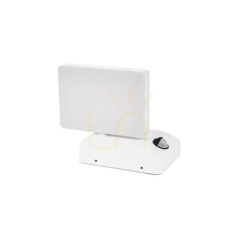 Pohled Projekční fasádní svítidlo V-TAC 17W s pohybovým senzorem bílé IP65 VT-11020S 3000K 2520lm. Projekční fasádní svítidlo V-TAC 17W s pohybovým senzorem bílé IP65 VT-11020S 3000K 2520lm.