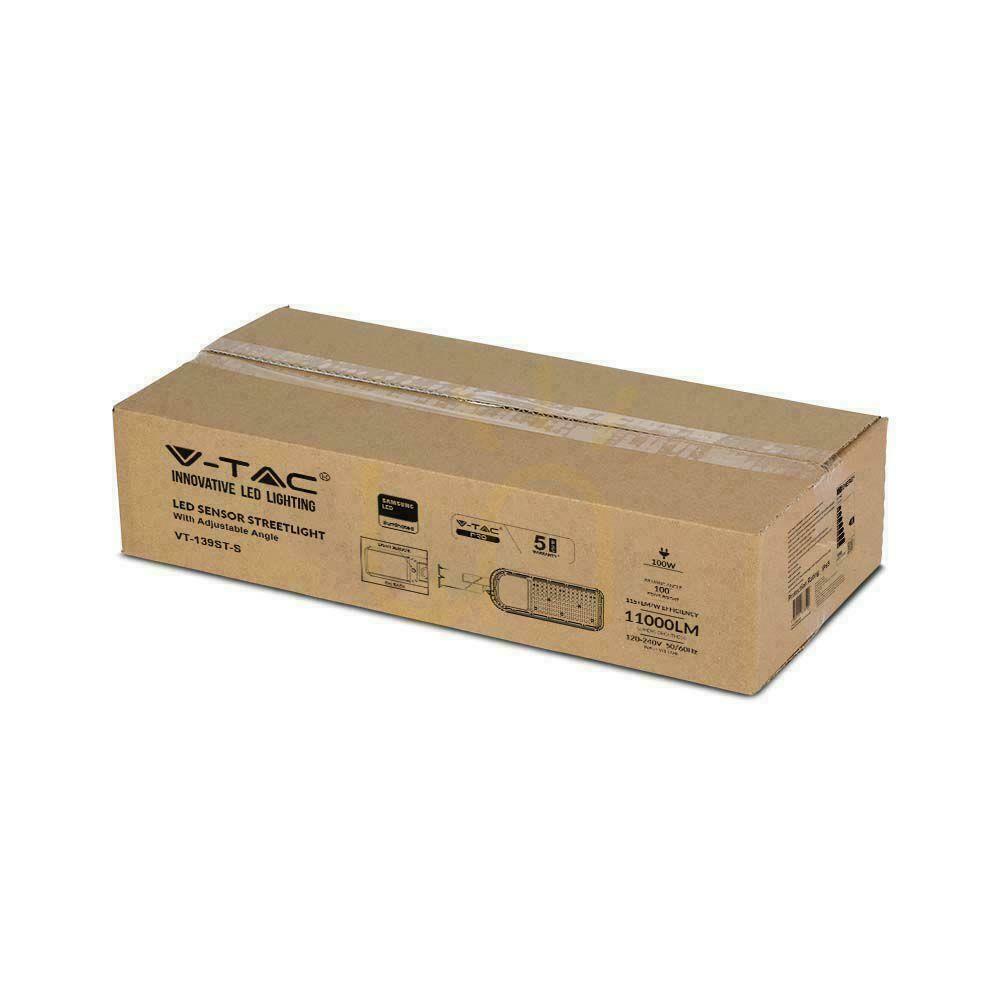 Zobrazit V-TAC SAMSUNG CHIP LED pouliční svítidlo s ovládáním a světelným senzorem 150W 120Lm/W VT-169ST-S 6500K 16500lm Záruka 5 let V-TAC SAMSUNG CHIP LED pouliční svítidlo s ovládáním a světelným senzorem 150W 120Lm/W VT-169ST-S 6500K 16500lm Záruka 5 let