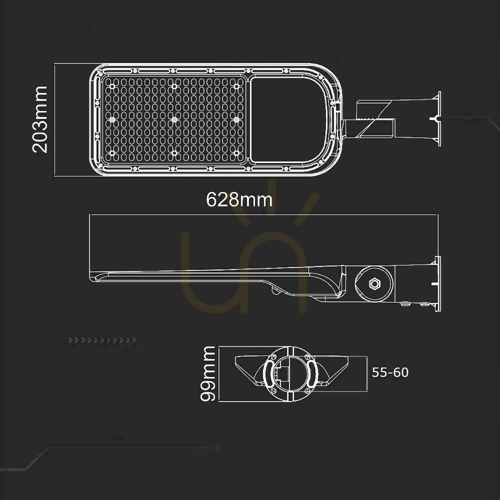 Zobrazit V-TAC SAMSUNG CHIP LED pouliční svítidlo s ovládáním a světelným senzorem 150W 120Lm/W VT-169ST-S 6500K 16500lm Záruka 5 let V-TAC SAMSUNG CHIP LED pouliční svítidlo s ovládáním a světelným senzorem 150W 120Lm/W VT-169ST-S 6500K 16500lm Záruka 5 let