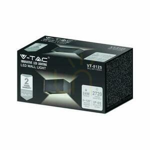 V-TAC 24W LED nástěnné svítidlo Top Bottom IP65 černé VT-8125-B-N 4000K 2720lm. 5 V-TAC 24W LED nástěnné svítidlo Top Bottom IP65 černé VT-8125-B-N 4000K 2720lm. small 5