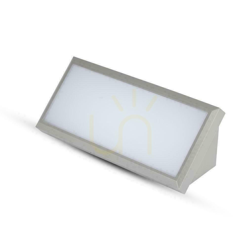 Pohled V-TAC 12W LED zkosené šedé IP65 VT-8054-N 3000K 1250lm nástěnné svítidlo. V-TAC 12W LED zkosené šedé IP65 VT-8054-N 3000K 1250lm nástěnné svítidlo.
