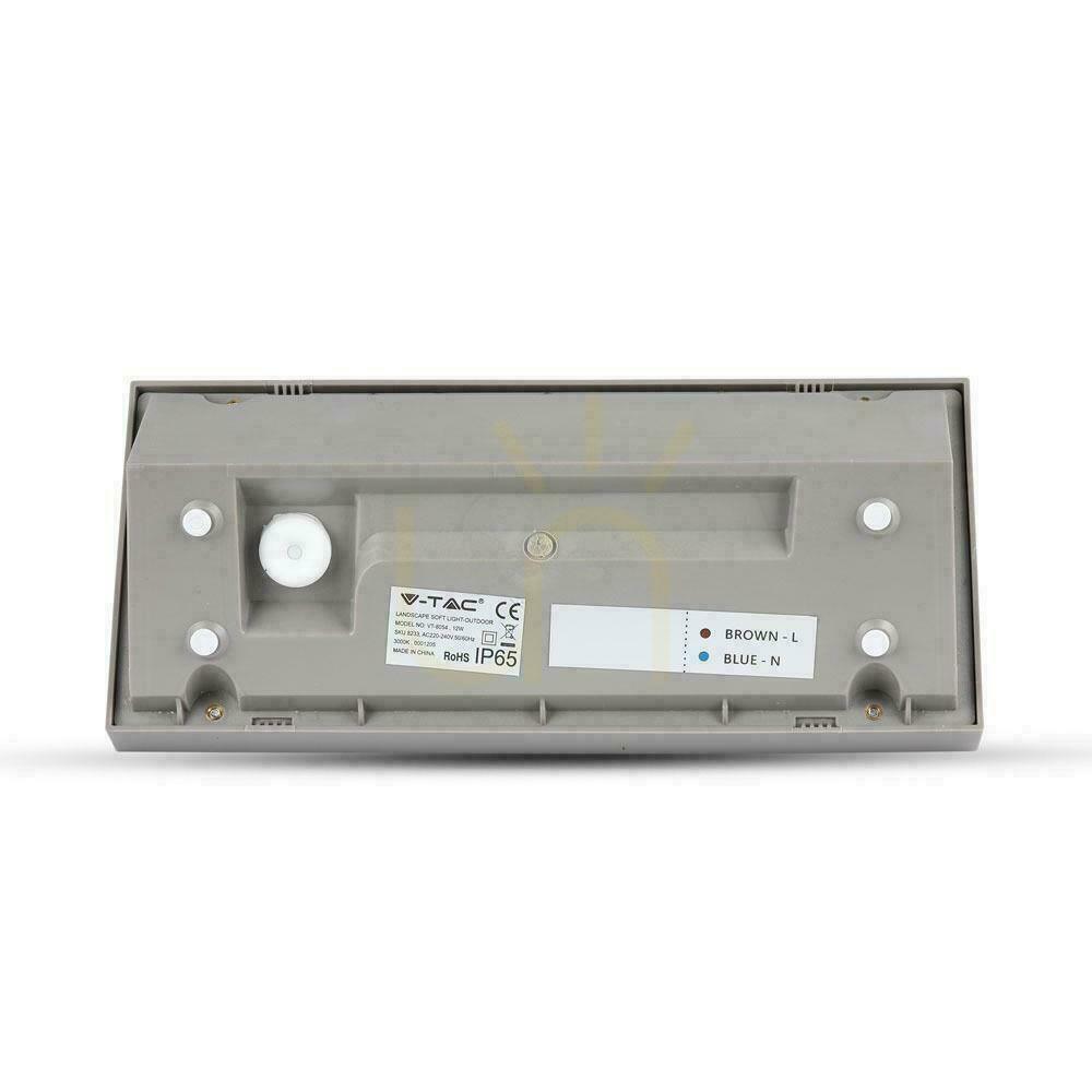 Náhled V-TAC 12W LED zkosené šedé IP65 VT-8054-N 3000K 1250lm nástěnné svítidlo. V-TAC 12W LED zkosené šedé IP65 VT-8054-N 3000K 1250lm nástěnné svítidlo.