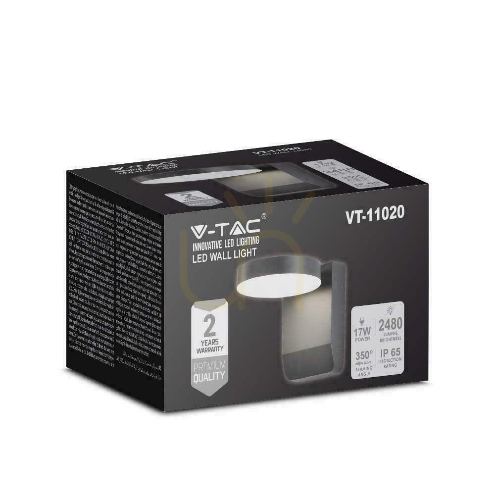Zobrazit V-TAC 17W LED projekční fasádní svítidlo kulaté černé IP65 VT-11020 3000K 2520lm. V-TAC 17W LED projekční fasádní svítidlo kulaté černé IP65 VT-11020 3000K 2520lm.