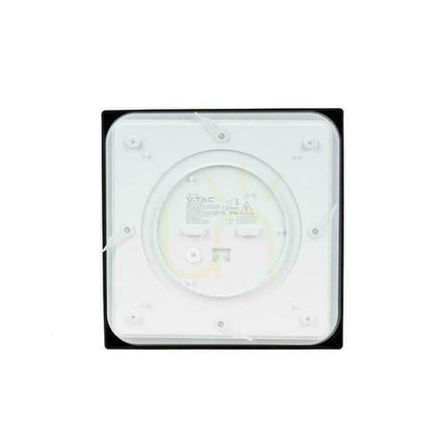 Kontrola Plafond V-TAC 18W LED Square IP44 23x23cm černý VT-8618B-SQ 4000K 1800lm