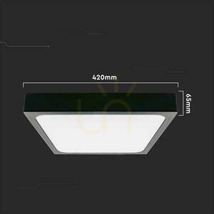 Plafond V-TAC 30W LED Square IP44 42x42cm černý VT-8630B-SQ 6500K 3000lm small 4