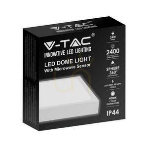 Plafond V-TAC 24W LED čtvercový IP44 Mikrovlnný senzor pohybu 30x30cm bílý VT-8624SW-SQ 4000K 2400lm small 3