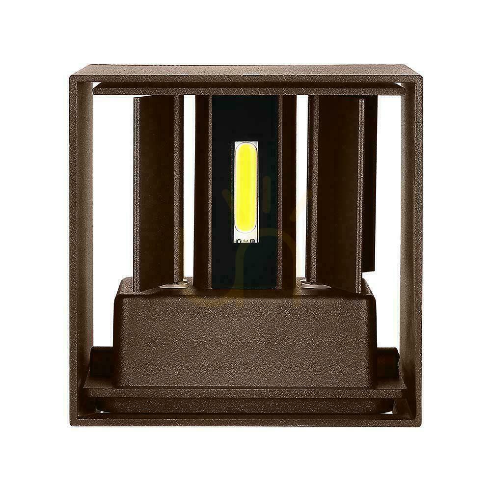 Náhled V-TAC 11W LED nástěnné svítidlo nahoře dole nastavitelné bronzový Corten Square IP65 VT-759-12 3000K 1360lm V-TAC 11W LED nástěnné svítidlo nahoře dole nastavitelné bronzový Corten Square IP65 VT-759-12 3000K 1360lm