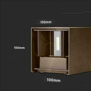V-TAC 11W LED nástěnné svítidlo nahoře dole nastavitelné bronzový Corten Square IP65 VT-759-12 3000K 1360lm 6 V-TAC 11W LED nástěnné svítidlo nahoře dole nastavitelné bronzový Corten Square IP65 VT-759-12 3000K 1360lm small 6