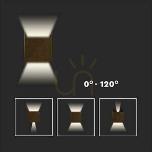 V-TAC 11W LED nástěnné svítidlo nahoře dole nastavitelné bronzový Corten Square IP65 VT-759-12 3000K 1360lm 7 V-TAC 11W LED nástěnné svítidlo nahoře dole nastavitelné bronzový Corten Square IP65 VT-759-12 3000K 1360lm small 7