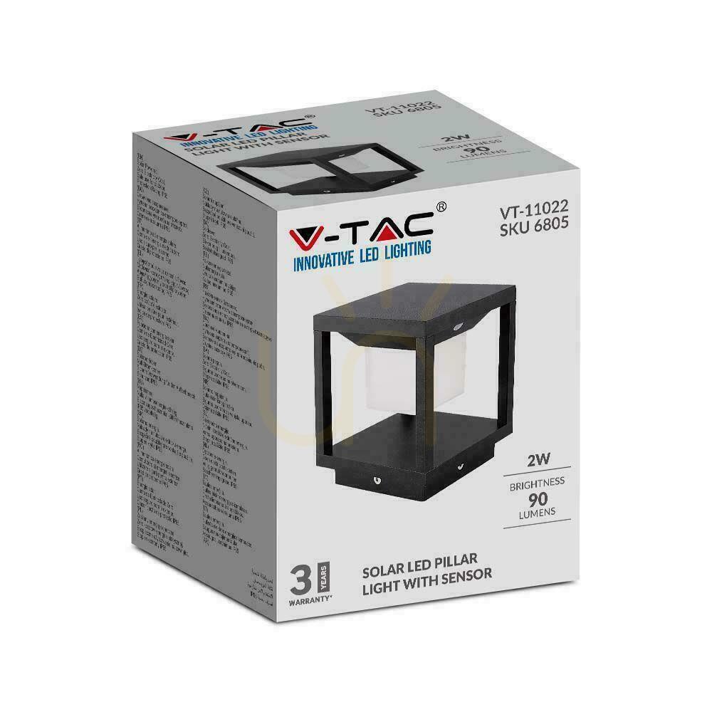 Pohled Zahradní solární tyč V-TAC 2W LED snímač pohybu IP65 černý VT-11022 3000K 90lm 3 roky záruka Zahradní solární tyč V-TAC 2W LED snímač pohybu IP65 černý VT-11022 3000K 90lm 3 roky záruka