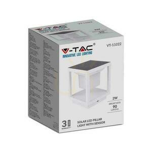 Zahradní solární tyč V-TAC 2W LED snímač pohybu IP65 bílý VT-11022 3000K 90lm 3 roky záruka small 1