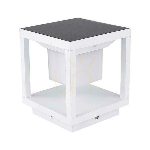 Kontrola Zahradní solární tyč V-TAC 2W LED snímač pohybu IP65 bílý VT-11022 3000K 90lm 3 roky záruka