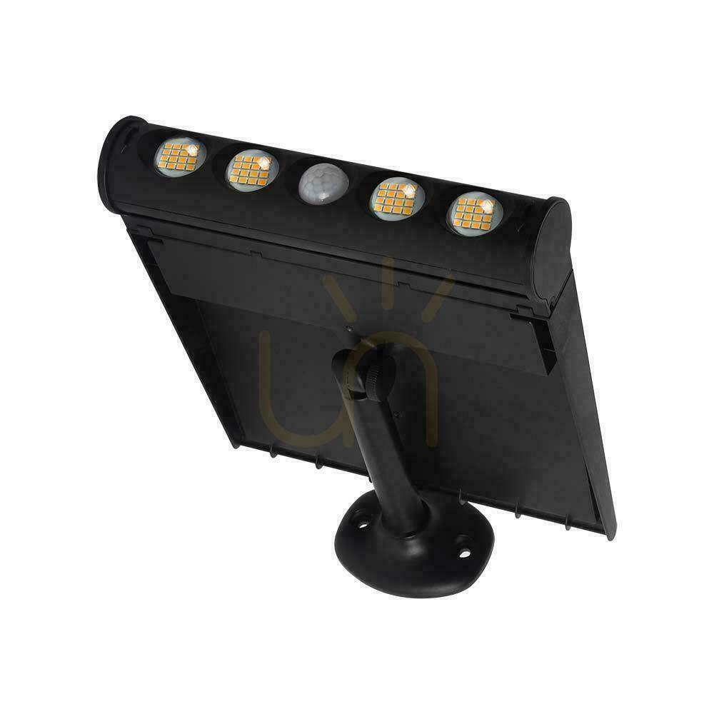 Pohled Solární projektor 8W LED černý 8v1 Senzor pohybu IP65 V-TAC VT-11108 4000K 950lm Solární projektor 8W LED černý 8v1 Senzor pohybu IP65 V-TAC VT-11108 4000K 950lm