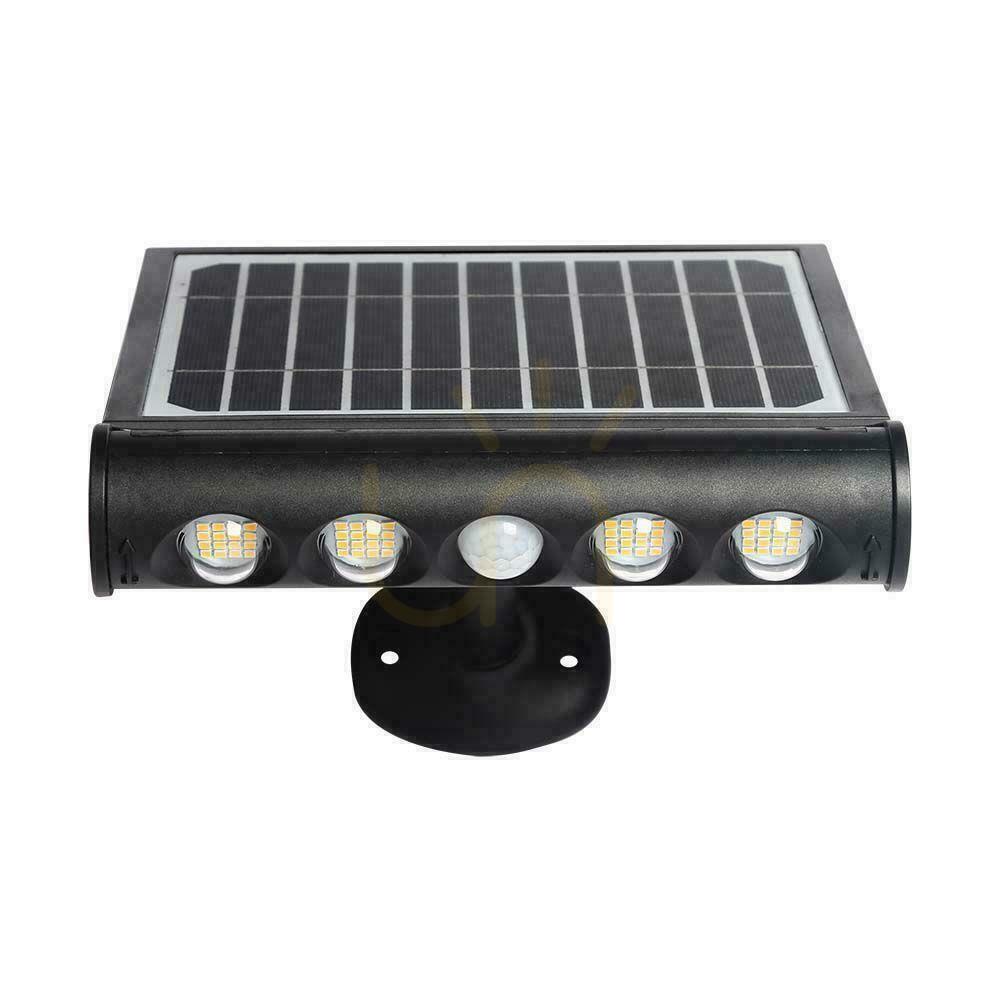 Pohled Solární projektor 8W LED černý 8v1 Senzor pohybu IP65 V-TAC VT-11108 4000K 950lm Solární projektor 8W LED černý 8v1 Senzor pohybu IP65 V-TAC VT-11108 4000K 950lm