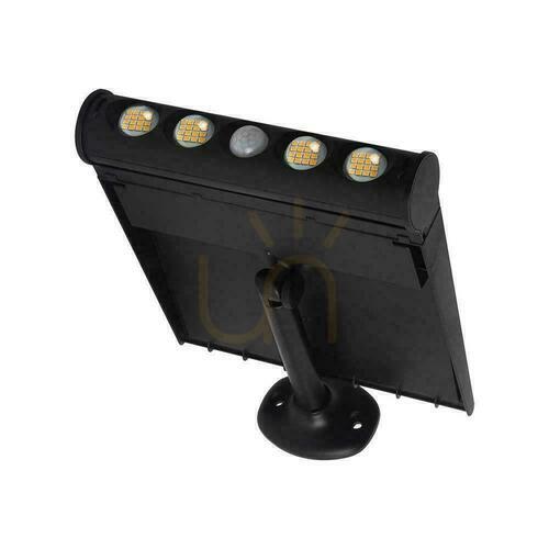 Kontrola Solární projektor 8W LED černý 8v1 Senzor pohybu IP65 V-TAC VT-11108 6000K 950lm