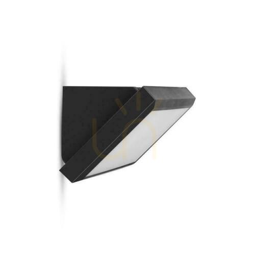 Kontrola V-TAC 12W LED zkosené nástěnné svítidlo černé IP65 VT-8054 4000K 1250lm.