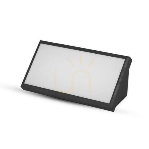 Kontrola V-TAC 20W LED zkosené nástěnné svítidlo černé IP65 VT-8055 3000K 2045lm