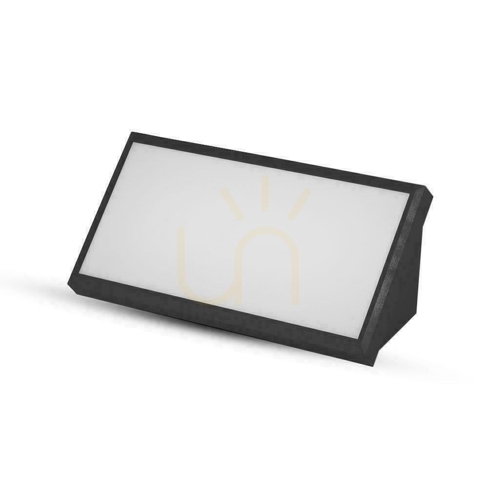 Pohled V-TAC 20W LED zkosené nástěnné svítidlo černé IP65 VT-8055 3000K 2045lm V-TAC 20W LED zkosené nástěnné svítidlo černé IP65 VT-8055 3000K 2045lm