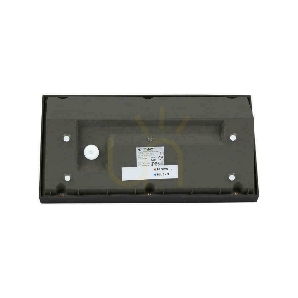 Náhled V-TAC 20W LED zkosené nástěnné svítidlo černé IP65 VT-8055 3000K 2045lm V-TAC 20W LED zkosené nástěnné svítidlo černé IP65 VT-8055 3000K 2045lm
