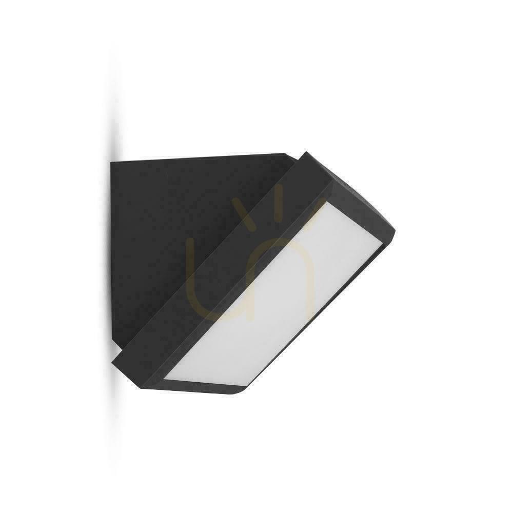 Kontrola V-TAC 20W LED zkosené nástěnné svítidlo černé IP65 VT-8055 3000K 2045lm V-TAC 20W LED zkosené nástěnné svítidlo černé IP65 VT-8055 3000K 2045lm