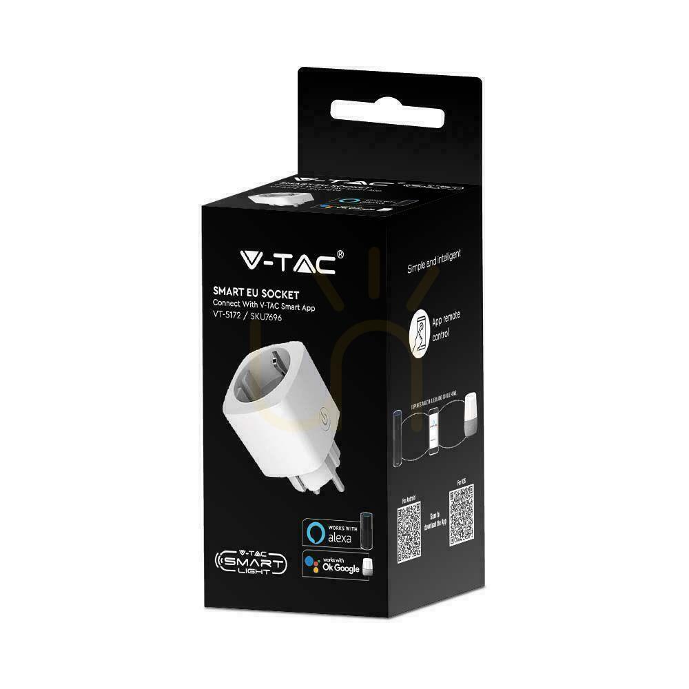 Zobrazit Chytrá zásuvka V-TAC SMART Plug 16A 3680W WiFi Amazon Alexa Google Home VT-5172. Chytrá zásuvka V-TAC SMART Plug 16A 3680W WiFi Amazon Alexa Google Home VT-5172.