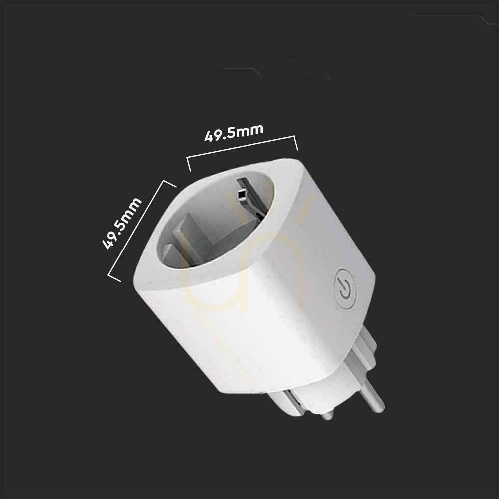 Zobrazit Chytrá zásuvka V-TAC SMART Plug 16A 3680W WiFi Amazon Alexa Google Home VT-5172. Chytrá zásuvka V-TAC SMART Plug 16A 3680W WiFi Amazon Alexa Google Home VT-5172.