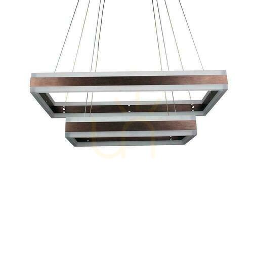 Kontrola V-TAC 100W měkké světlo lustr závěsné LED svítidlo stmívatelné káva VT-101-2D-C-N 3000K 6300lm 3 roky záruka