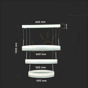 V-TAC VT-82-3-W-N 86 W Soft Light LED pendant light 3000 K 4550 lm white small 4