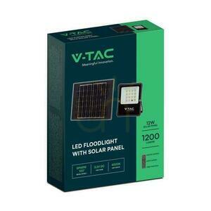 V-TAC 12W solární LED projektor s dálkovým ovládáním, AUTO, časovač IP65 VT-55100 4000K 1200lm small 1