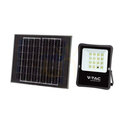 Kontrola V-TAC 12W solární LED projektor s dálkovým ovládáním, AUTO, časovač IP65 VT-55100 4000K 1200lm